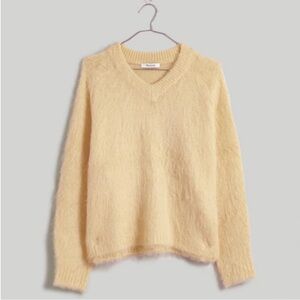 Soft Yellow V-Neck Sweater